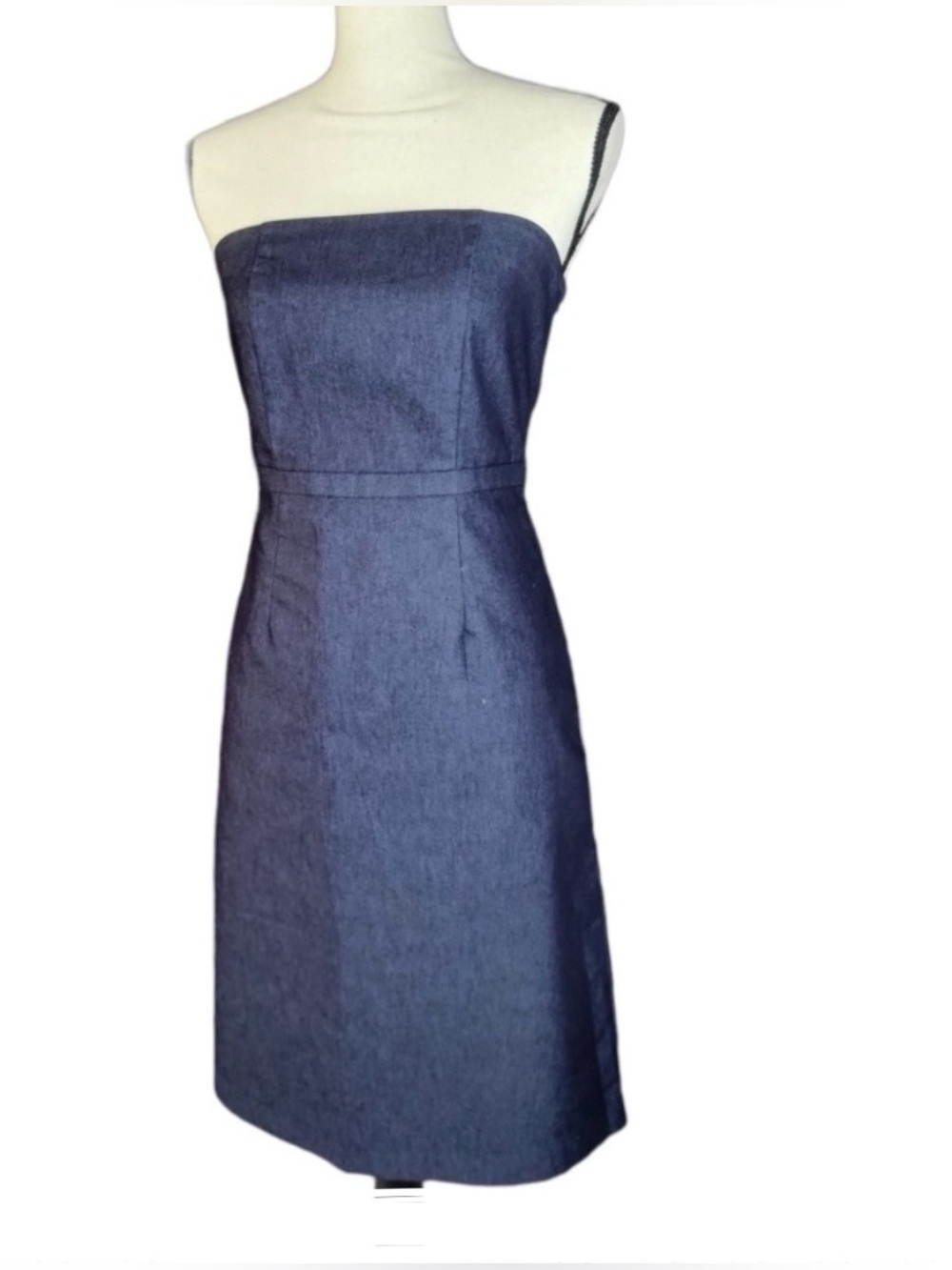 Strapless Navy Denim Sheath Dress by Merona